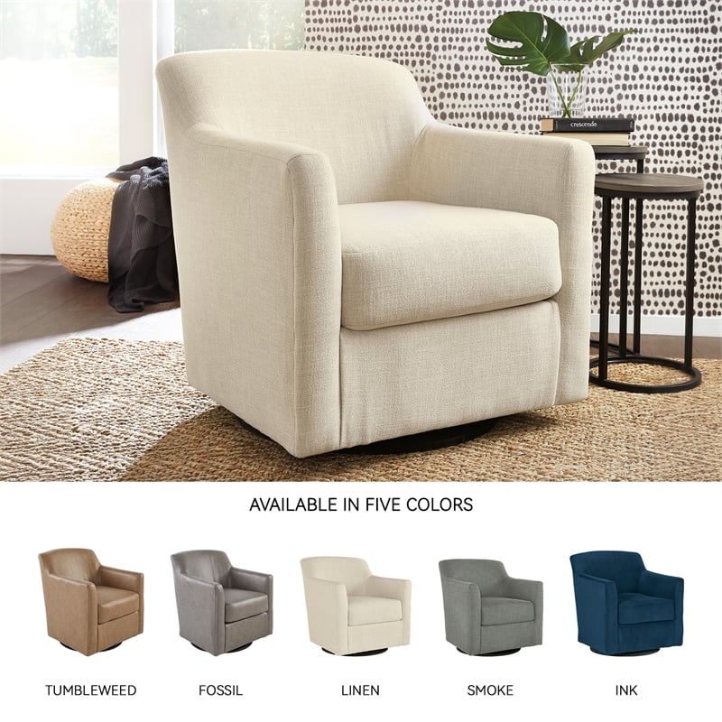 Signature Design by Ashley Bradney Beige Swivel Accent Chair