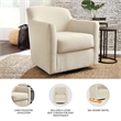 Signature Design by Ashley Bradney Beige Swivel Accent Chair