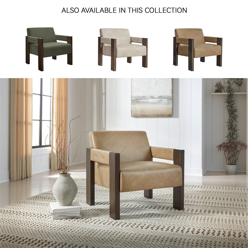 Signature Design by Ashley Adlanlock Light Brown Accent Chair