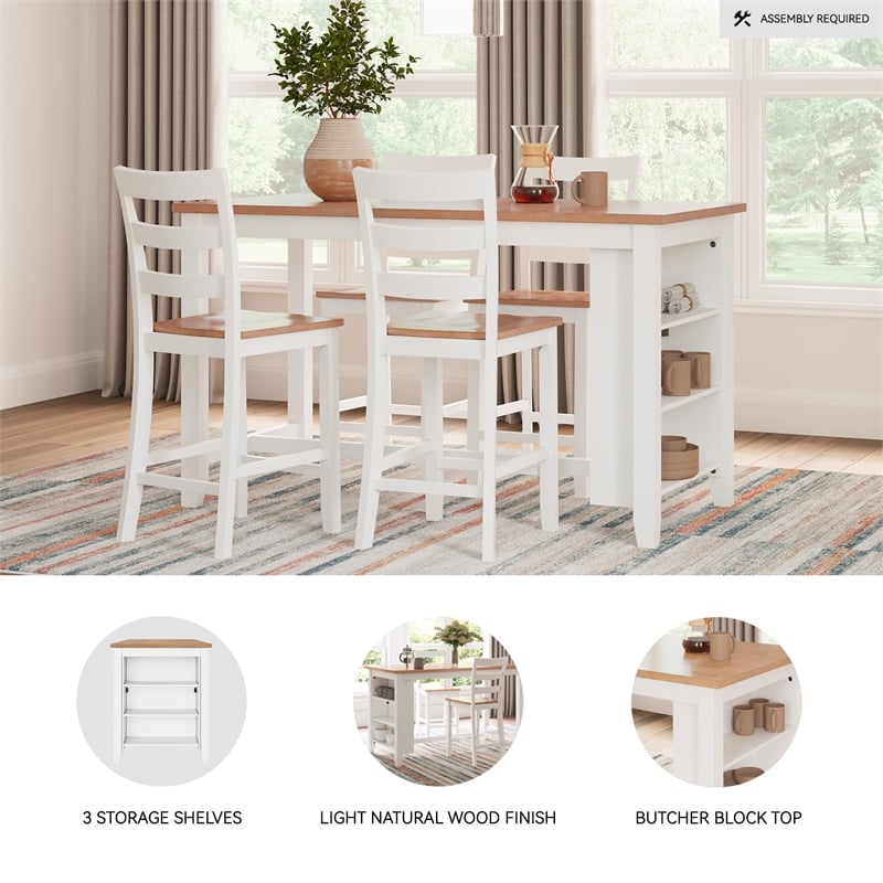 Signature Design by Ashley Gesthaven Light Brown Counter Height Dining Table