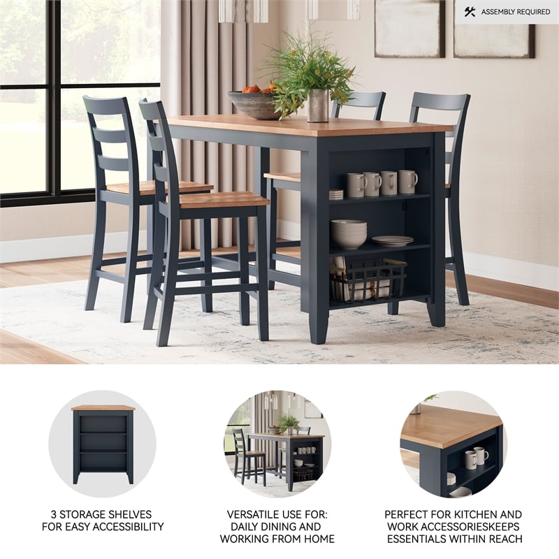 Signature Design by Ashley Gesthaven Light Brown Counter Height Dining Table