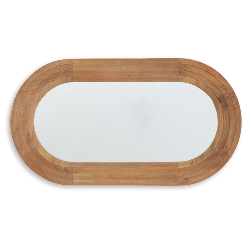 Signature Design by Ashley Daverly Light Brown Accent Mirror