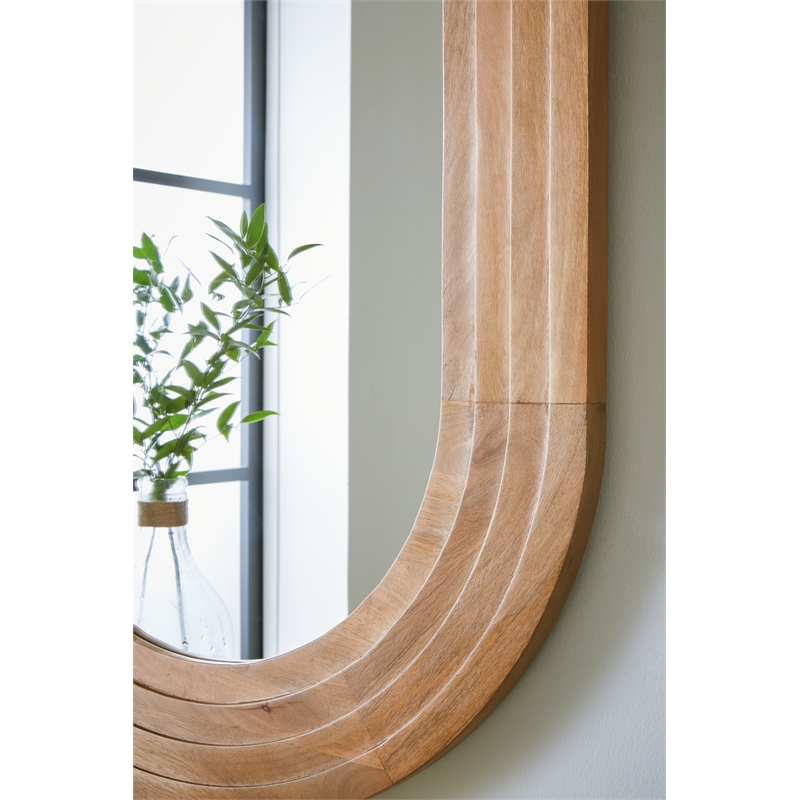 Signature Design by Ashley Daverly Light Brown Accent Mirror