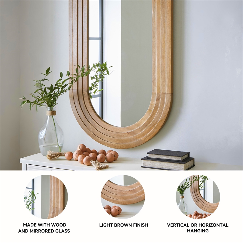 Signature Design by Ashley Daverly Light Brown Accent Mirror