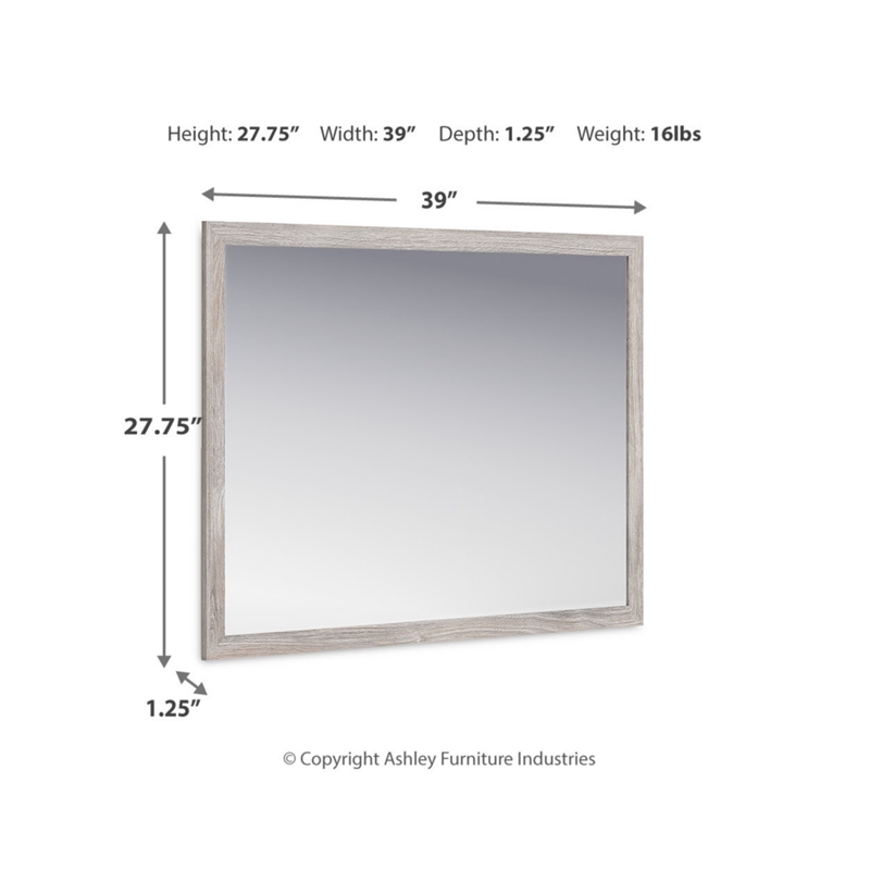 Signature Design by Ashley Vessalli Gray Bedroom Mirror