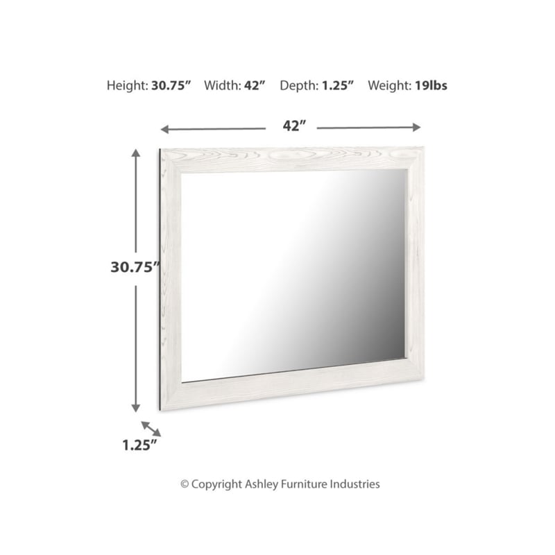 Signature Design by Ashley Gerridan White Bedroom Mirror