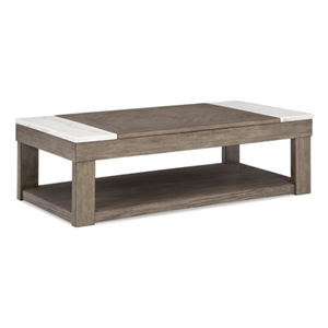 signature design by ashley loyaska brown lift-top coffee table
