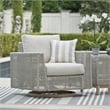 Signature Design by Ashley Seton Creek Gray Outdoor Swivel Lounge with Cushion