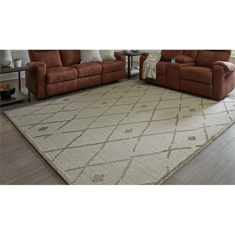 Signature Design by Ashley Guyford Beige & Brown 8x10 Rug