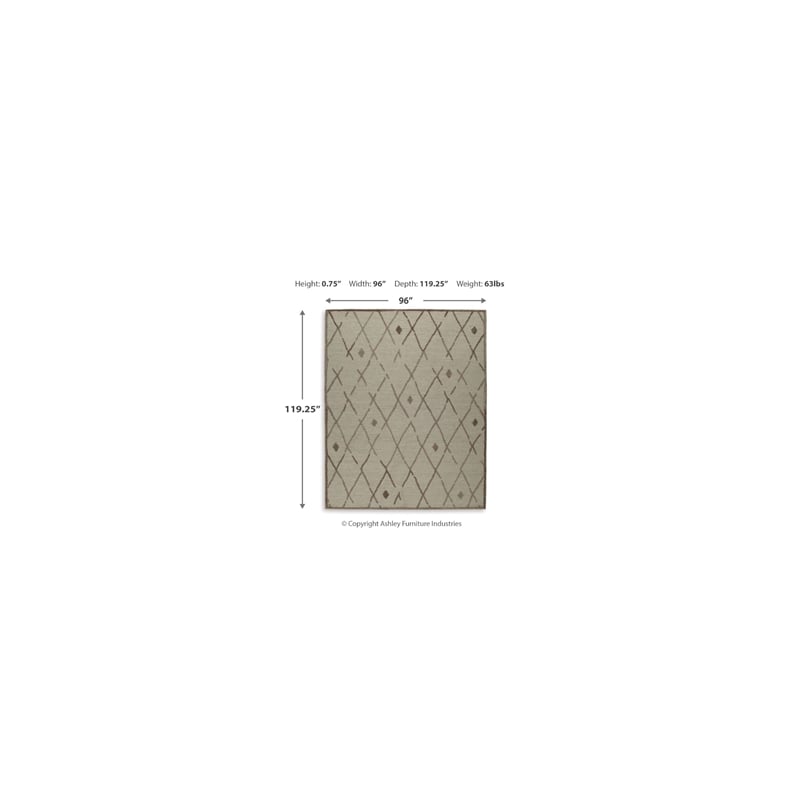 Signature Design by Ashley Guyford Beige & Brown 8x10 Rug