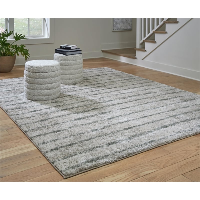 Signature Design by Ashley Laddway Cream & Green 8x10 Rug