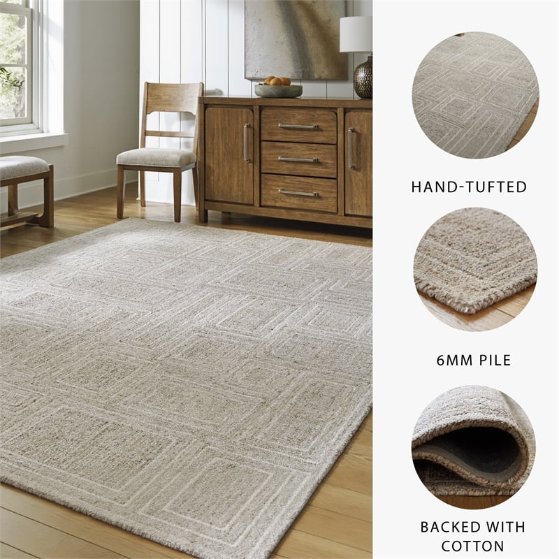 Signature Design by Ashley Brickburgh Gray & Ivory 8x10 Rug
