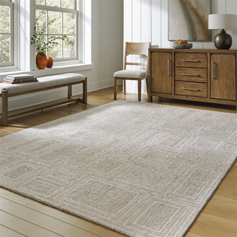 Signature Design by Ashley Brickburgh Gray & Ivory 8x10 Rug