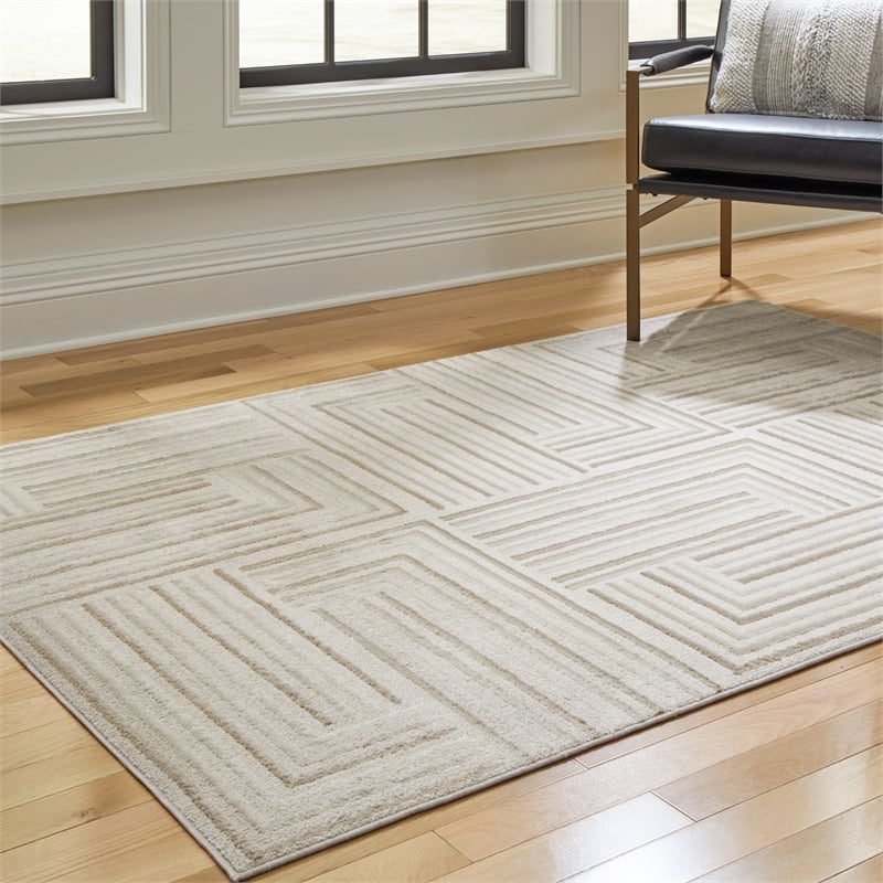 Signature Design by Ashley Darmondard Cream & Taupe 8x10 Rug