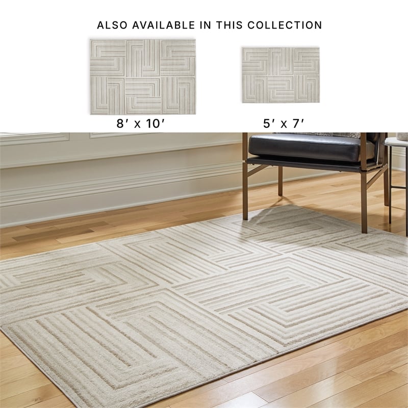 Signature Design by Ashley Darmondard Cream & Taupe 8x10 Rug