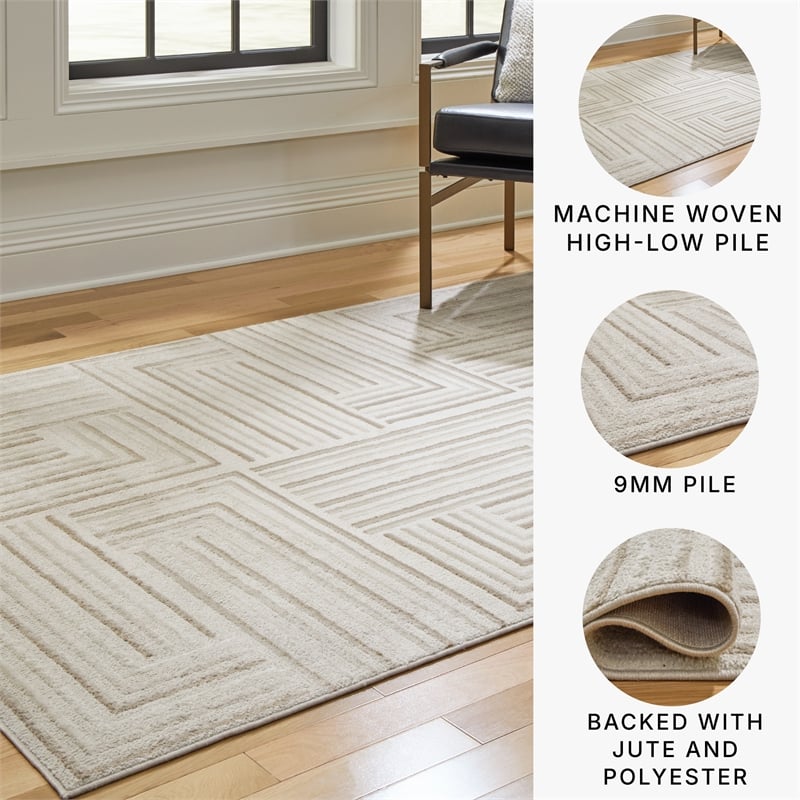 Signature Design by Ashley Darmondard Cream & Taupe 8x10 Rug