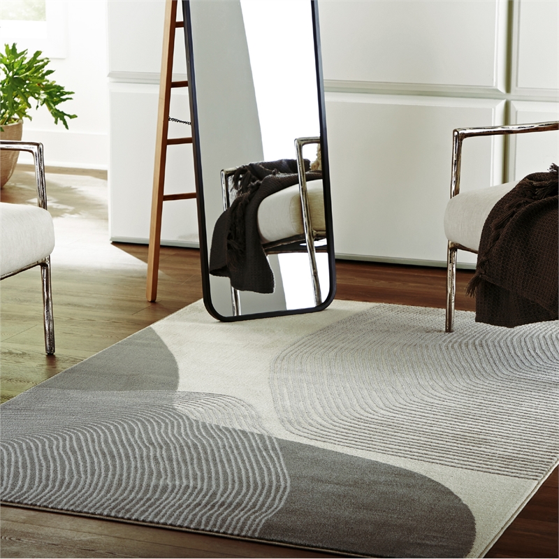 Signature Design by Ashley Winderburg Gray & Ivory 8x10 Rug