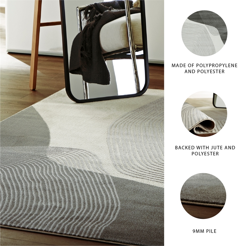 Signature Design by Ashley Winderburg Gray & Ivory 8x10 Rug