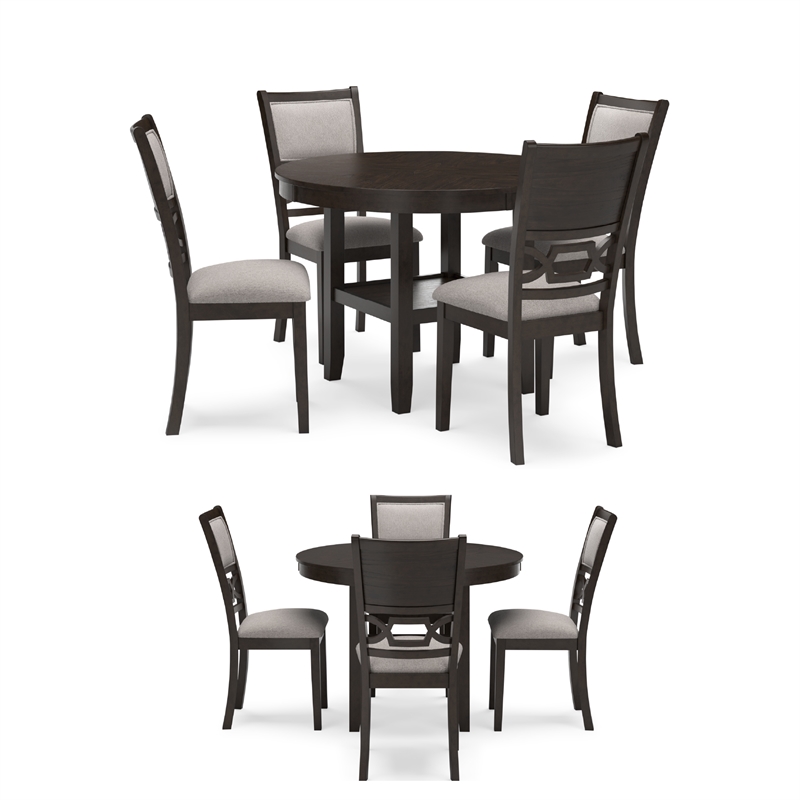 Signature Design by Ashley Langwest Brown Dining Table and 4 Chairs - Set of 5