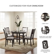 Signature Design by Ashley Langwest Brown Dining Table and 4 Chairs - Set of 5