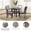 Signature Design by Ashley Langwest Brown Dining Table and 4 Chairs - Set of 5