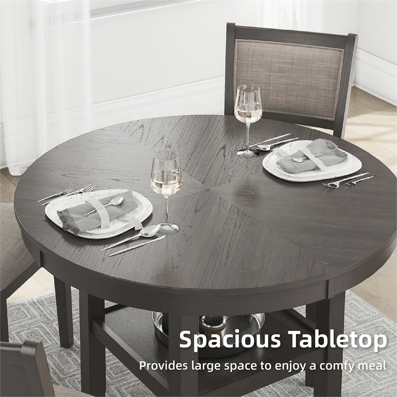 Signature Design by Ashley Wrenning Gray Dining Table and 4 Chairs - Set of 5