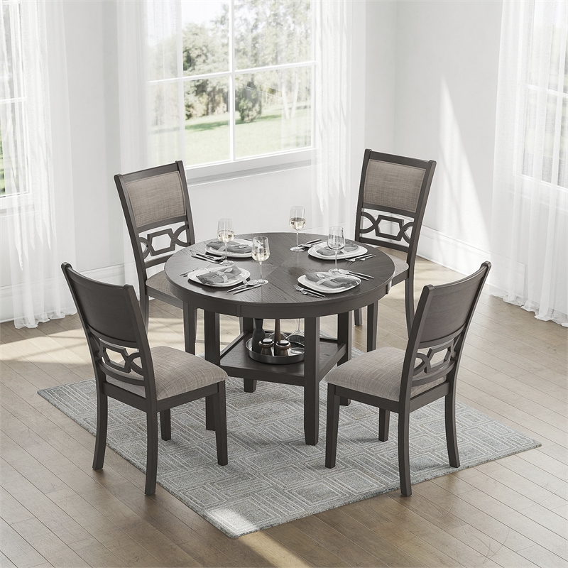 Signature Design by Ashley Wrenning Gray Dining Table and 4 Chairs - Set of 5