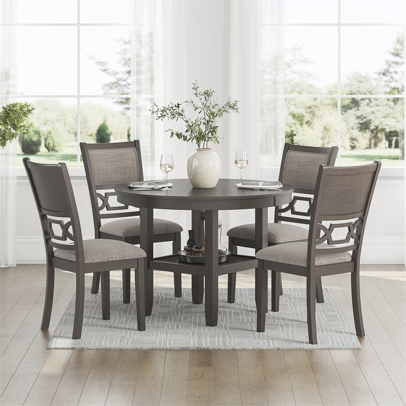 Signature Design by Ashley Wrenning Gray Dining Table and 4 Chairs - Set of 5