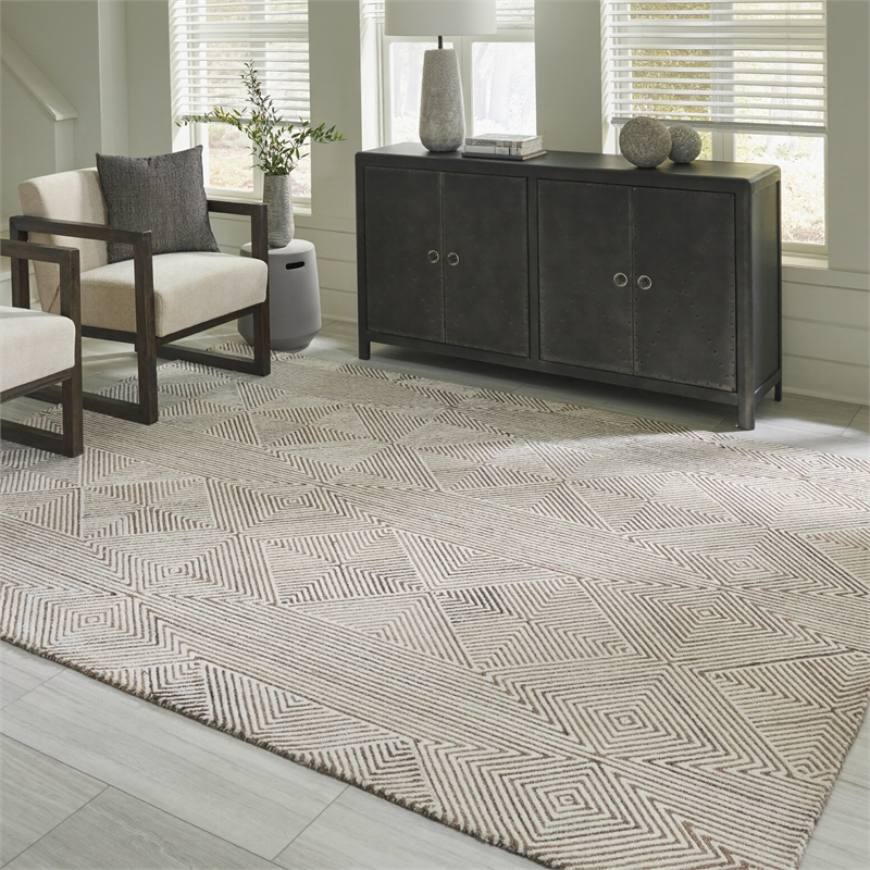 Signature Design by Ashley Jadott Beige & Brown 8x10 Rug
