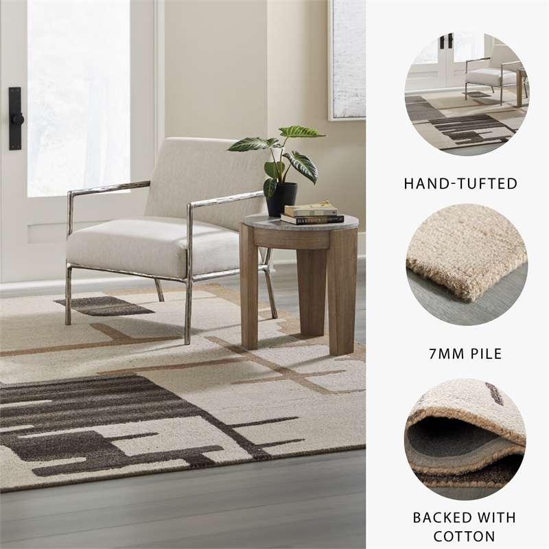 Signature Design by Ashley Kencher Beige & Brown 8x10 Rug