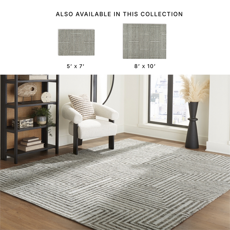 Signature Design by Ashley Jossen Ivory & Gray 8x10 Rug