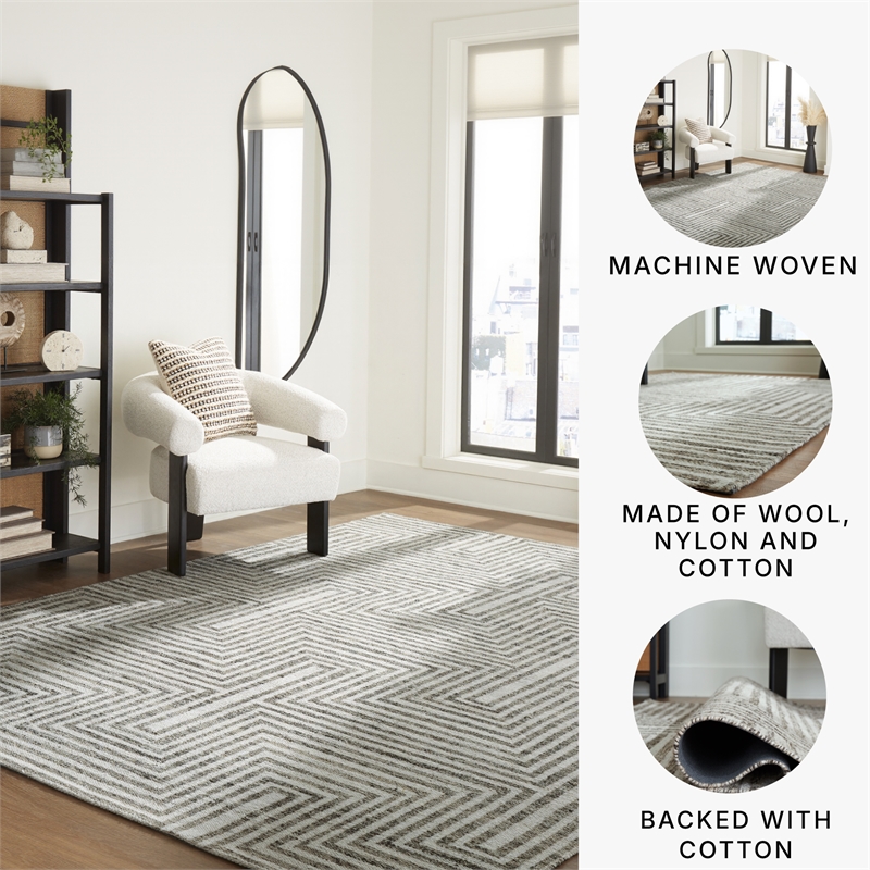 Signature Design by Ashley Jossen Ivory & Gray 8x10 Rug