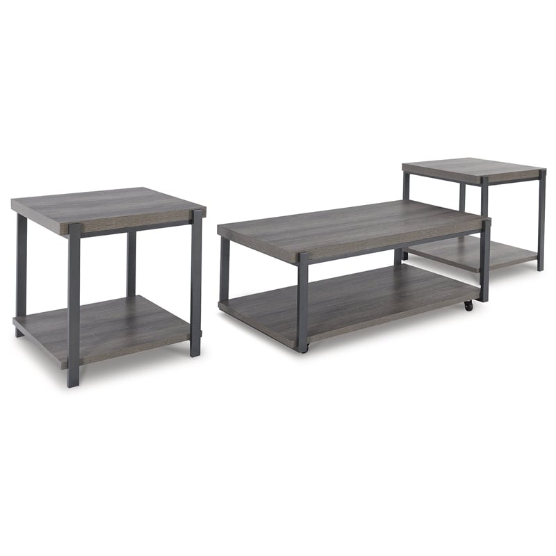 Signature Design by Ashley Wilmaden Gray Coffee and End  Table - Set of 3