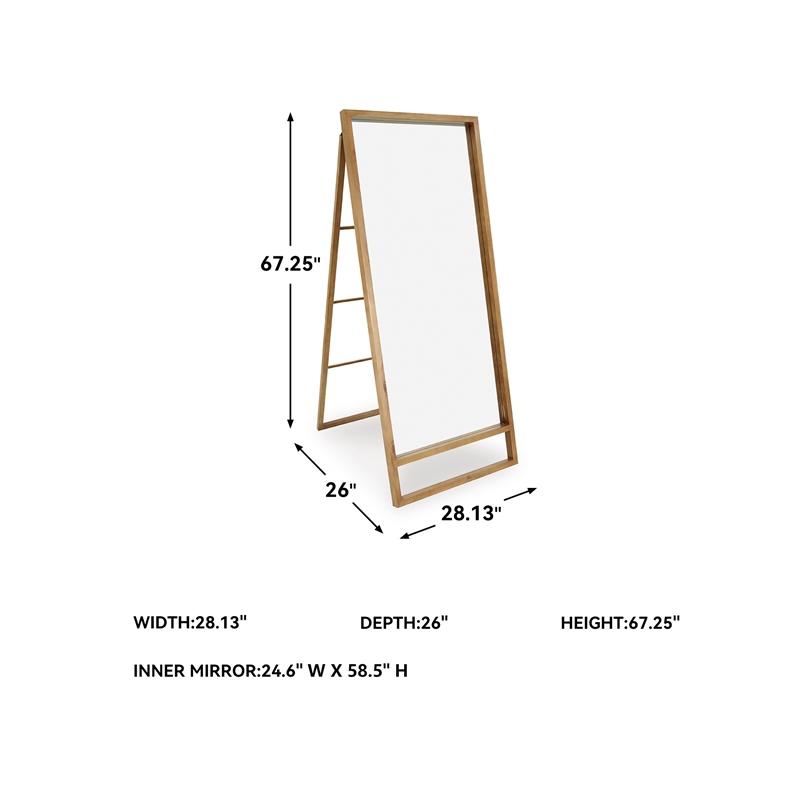Signature Design by Ashley Devford Brown Floor Mirror