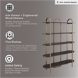 Signature Design by Ashley Brentmour Brown & Gold Finish Bookcase
