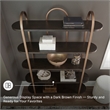 Signature Design by Ashley Brentmour Brown & Gold Finish Bookcase