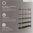 Signature Design by Ashley Brentmour Brown & Gold Finish Bookcase