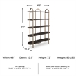 Signature Design by Ashley Brentmour Brown & Gold Finish Bookcase