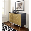 Signature Design by Ashley Tayner Black & Gold Finish Accent Cabinet