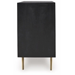 Signature Design by Ashley Tayner Black & Gold Finish Accent Cabinet