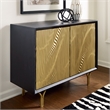 Signature Design by Ashley Tayner Black & Gold Finish Accent Cabinet