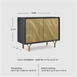 Signature Design by Ashley Tayner Black & Gold Finish Accent Cabinet