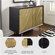 Signature Design by Ashley Tayner Black & Gold Finish Accent Cabinet