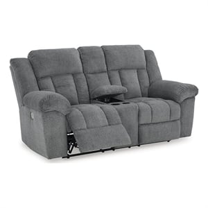 Signature Design by Ashley Tip-Off Slate Power Reclining Loveseat