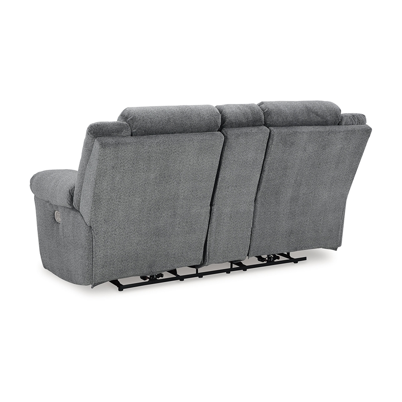 Signature Design by Ashley Tip-Off Slate Power Reclining Loveseat