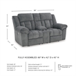 Signature Design by Ashley Tip-Off Slate Power Reclining Loveseat