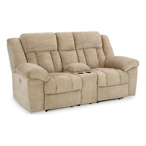 Signature Design by Ashley Tip-Off Wheat Power Reclining Loveseat