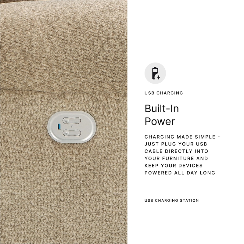 Signature Design by Ashley Tip-Off Wheat Power Reclining Loveseat