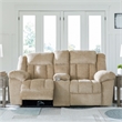 Signature Design by Ashley Tip-Off Wheat Power Reclining Loveseat