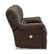 Signature Design by Ashley Leesworth Brown Power Reclining Loveseat